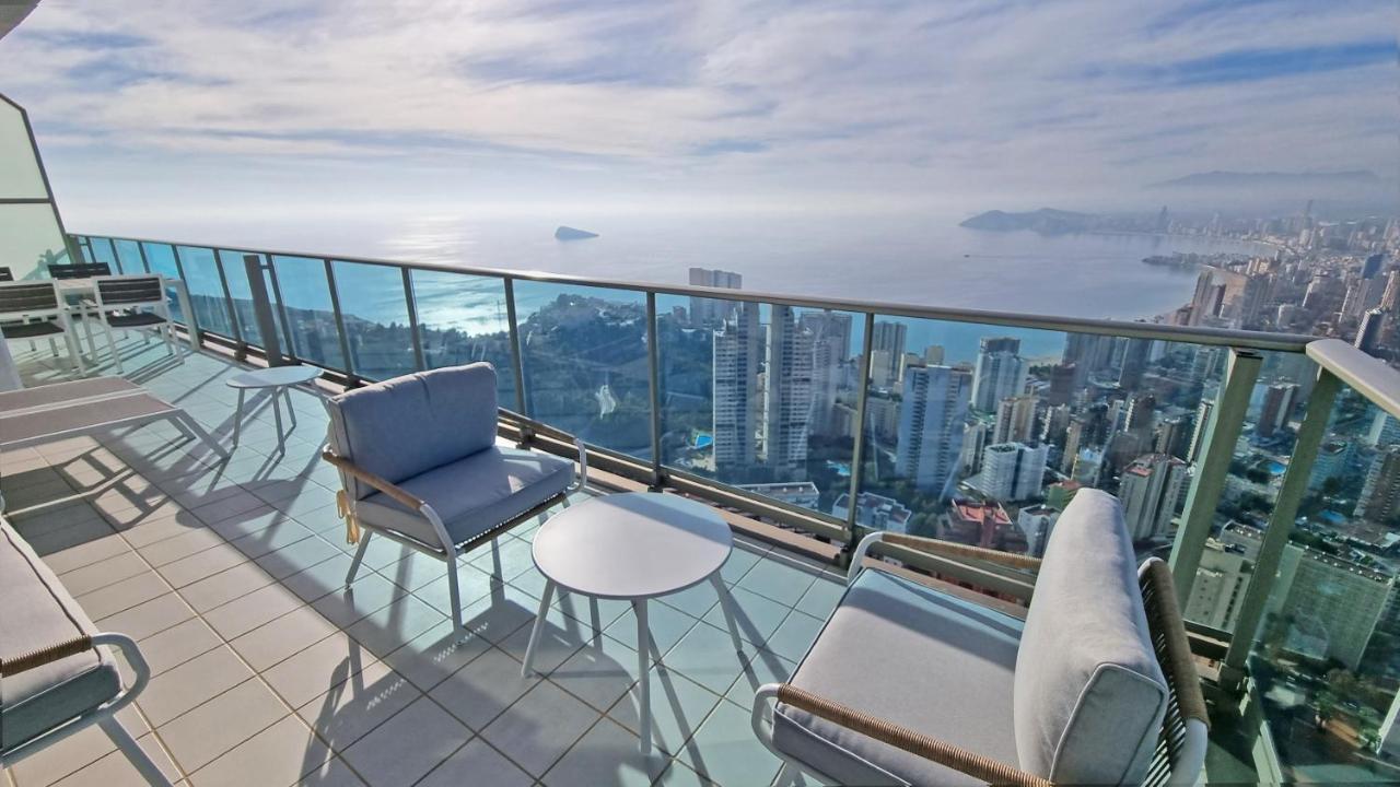 Skyline 41 Gran Lujo, Terraza Grande Y Vistas Al Mar - Planta 41 Lägenhet Benidorm Exteriör bild